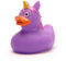 Quietscheente Einhorn lila I Badeente I L: 7,5 cm I inkl. Badeenten-Schlüsselanhänger im Set