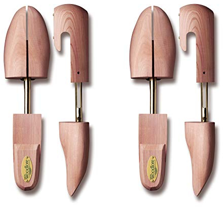 Woodlore Shoe Trees for Men 2-Pack Men's Combination Aromatic Red Cedar Shoe Trees (for Two Pairs of Shoes) Made in The USA