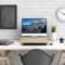 Supporto per Monitor in Legno - 1 Piano, Moderno, per PC, TV, Notebook - 50 x 20 x 7,7 cm