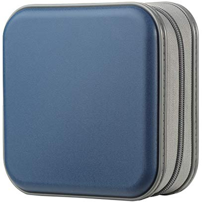 alavisxf xx CD Tasche, 48 DVD Tasche Hartplastik CD Taschen Aufbewahrung Schutzhülle DVD Lagerung CD Tasche für Kinder Auto (Dunkelblau48, 48 Kapazität)