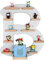 MR TEDDY BEAR Kinderregal Buchstabe B | Holzregal für Toniebox und Tonies | Tonie-Regal hergestellt in der EU | Wandregal zum Spielen und Sammeln | Für Mädchen und Jungen | im B Design in Grau