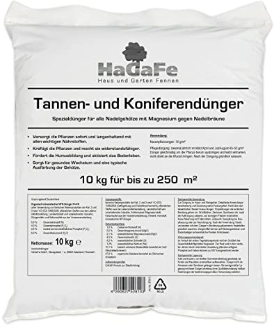 HaGaFe Tannendünger Koniferendünger Lebensbaumdünger Zypressendünger Dünger (10 kg (1 x 10 kg))