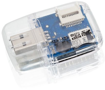 Lecteur carte SD MicroSD Card M2 Duo ms adaptateur USB 2.0 Pen Mémoire Drive mmc (blanc)