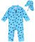 weVSwe Maillot De Bain Bébé UPF 50+ One Pieces Protection UV Rash Guard avec Chapeau De Soleil Crabe Bleu 18-24 Mois