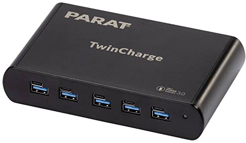 PARAT PARAPROJECT TC5 TwinCharge für 5 Geräte USB-A/USB-C