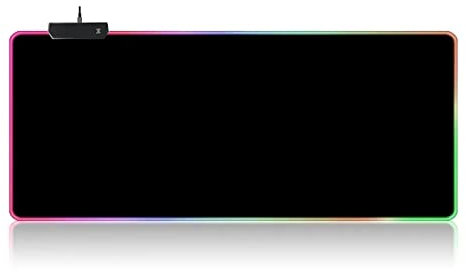 RGB TAPPETINO XXL - MOUSE PAD GIOCO GAMING 900X400 - LED 7 COLORI - 4 EFFETTI LUCI - REGOLABILE ANTISCIVOLO LAVABILE - PER PC DESKTOP E LAPTOP C01