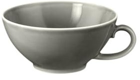 Seltmann Weiden Beat Color Glaze Teetasse, 140 ml, Farbige Tasse in modernem Stil, Porzellan, Perlgrau