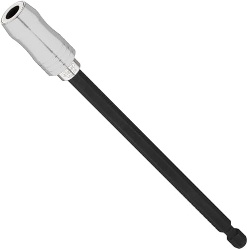 VIGOR Bithalter, mit Magnetring, lang, V7601-150, 1/4″, 1/4″, 150 mm | Antrieb 1/4 Zoll (6,3 mm) Sechskant massiv, Abtrieb 1/4 Zoll (6,3 mm) Sechskant hohl, Ø Abtrieb 15.5 mm, Länge l2 150 mm
