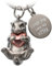 FABACH Porte-clés loutre Otty avec cœur - Porte-bonheur loutre - Cadeau pour petite amie - Cadeau pour couple - Anniversaire - Gravure « I love you like no otter », Or rose, 1, Moderne