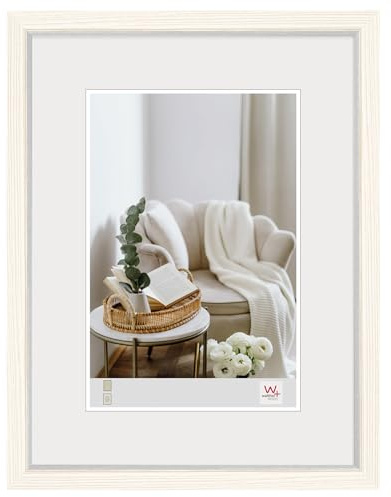 walther design Bilderrahmen 30x40 cm weiss, Hygge Holzrahmen, NC040W