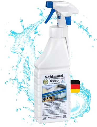 Schimmel Stop Profi Schimmelentferner für Wand, Bad, Silikonfugen und mehr. 1000 ml extra starkes Schimmelspray entfernt Schimmel hocheffektiv seit 1976