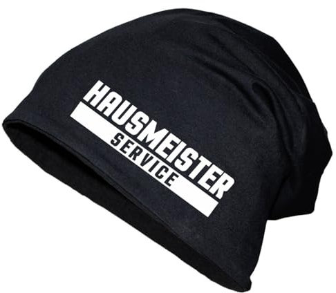 Spaß Kostet Herren Long Beanie Mütze Hausmeister Service Größe XS - XXL