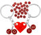 Ouligay Paare Schlüsselanhänger Herz für Paar Mutter Freundschaft Geschenk, Partner Schlüsselanhänger Baustein Pärchen Beste Freundin Mama Geburtstagsgeschenk für Jahrestag Valentinstag Muttertag