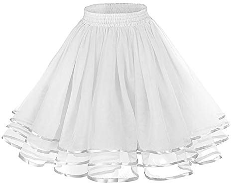 Tüllrock Tutu Unter Rock Petticoat für Karneval Rockabily Klied Karneval Damen 80er Puffy Tüllrock Tütü Röcke Tüll Petticoat
