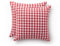 GAMUSI 2er-Set Karierter Vichy-Kissenbezug 45 x 45, dekorative Sofakissenbezüge mit Reißverschluss, atmungsaktive und weiche Baumwolle, rote Farbe