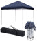 XINZI Pavillon 3x3 m Faltpavillon mit Wasserdicht Dach Stabil Winterfest Gartenpavillon 2.4-2.6 m Höhenverstellbar Faltbar Partyzelt UV-Schutz 50+ Gartenzelt Camping Pavillion, Anthrazit