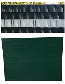 Koi- und Bonsaipark Herdecke 10 x Premium Hart PVC - Sichtschutzstreifen für Doppelstabmattenzaun Sichtschutz 2520mm x190mm x1,3mm (Moosgrün RAL6005)