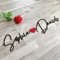 Mots en métal découpés au laser, Plaque en métal pour décoration murale et la maison, Prénoms personnalisé, Cadeau de mariage pour couple, Cadeau d'anniversaire, Saint Valentin, Lettres personnalisée
