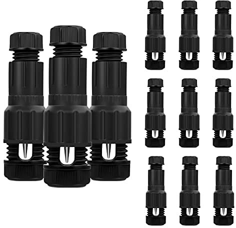 GWHOLE 12 Pack of Low Voltage Wire Connectors 12-16 Gauge Landscape Lighting Cable Connectors for Landscape Path Lights Outdoor Lighting