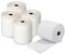 Lot de 5 rouleaux de papier thermique 80 x 80 cm pour caisse enregistreuse, point de vente, machine à cartes de crédit avec bande d'avertissement rouge