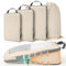 Koffer Organizer Set mit Kompression [5-teilig] - SOLEDI Packing Cubes Mehr Platz Sparen - Travel Organizer für Koffer und Rucksack - Extra Leichte Kleidertaschen, Reise Organizer, Packwürfel
