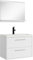 Mobili Bagno Etna 60 cm 02 Lavandino - Bianco - Armadio con specchio Set di mobili da bagno