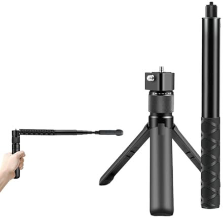 Trípode con Mango Bullet Time y Palo Selfie Invisible, Palo Selfie Extendido de 120 Cm, Giratorio 360 Grados, para X4, X3, One X2, One X, One RS