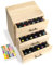 Guolich Aufbewahrungsbox für ätherische Öle aus Holz Ätherische Öle Display Organizer 90 Fächer Ständerhalter für 15 ml Flaschen Nagellacksammlung mit Deckel
