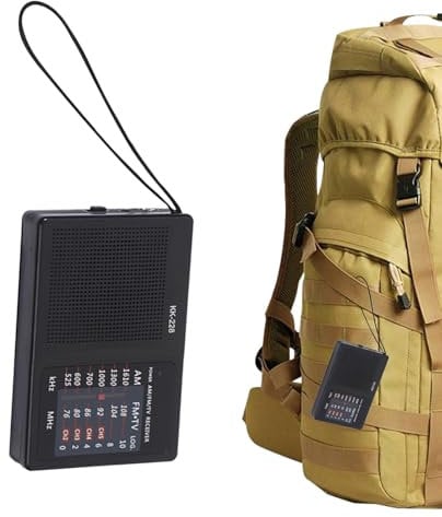 Xijobido Radios Am FM Portables, Radio compacte,Radios stéréo Am/FM à Piles - Signaux Ultra-Larges et antenne télescopique pour Les Personnes âgées Qui courent et Font de l'exercice, Diffusion et