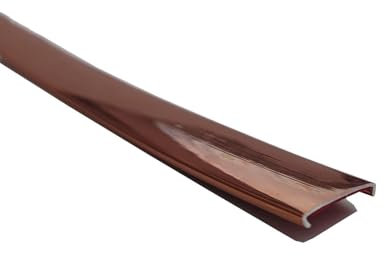 5M U-Form Protection de Bord de Meubles, Adhésif TPE Placage Bois Couvre Chant, Flexible Garniture de Bord pour Étiquetage, Portes de Voiture, Coins de Table, Contreplaqué(Bright rose gold,16mm)