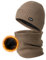 Wmcaps Winter Fleece Gefütterte Mütze und Halswärmer Set für Männer Frauen, Dicke Weiche Gemütliche Strickmützen Schal Set, Elastische Cuffed Plain Wintermütze Outdoor Aktivitäten Geschenk, Khaki