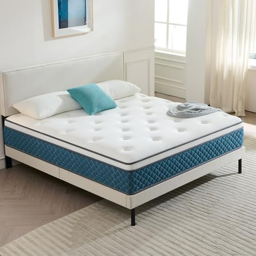 Hiimgo Matratze, Taschenfederkernmatratze 140x200 cm – 7-Zonen Härtegrad H3, Optimaler Komfort und Rückenstütze, Federkernmatratze für Ergonomische Rückenentlastung (140x200x20 cm)