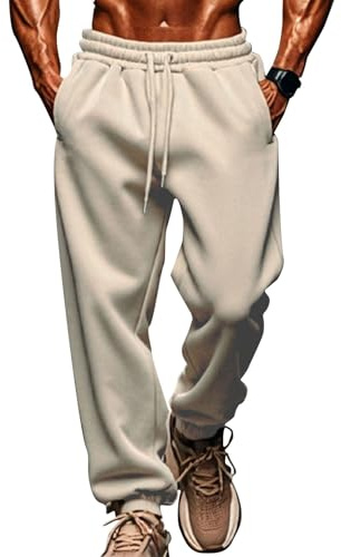 WEOPLKIN Bas De Survêtement Homme Jogging Mode Homme Sweatpants Baggy Pantalon