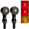 MORAX ® 3in1 LED Motorrad Blinker Rücklicht Fahrlicht 12V 2 Stück Universal Scooter Quad Supersportler Streetfighter E-Prüfzeichen Aluminiumgehäuse, Schwarz Getönt Motorcycle Taillight