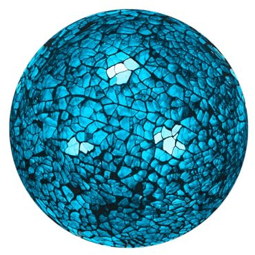 M METERXITY Decorative Ball for Bowls, 4 Inch Mosaic Glass Balls Decorative Glass Orbs for Home Decor/Dining Tables/Wedding Party/Coffee Table/Centerpiece Decor [Turquoise]