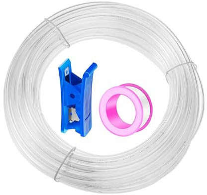 HAXIHA Clair 20 Meter Tuyau Pneumatique Polyuréthane PU Air Kit 4mm OD x 2.5mm ID Tuyau Air Comprimé Peut Etre Utilisé pour Les Compresseur Outils Pneumatiques