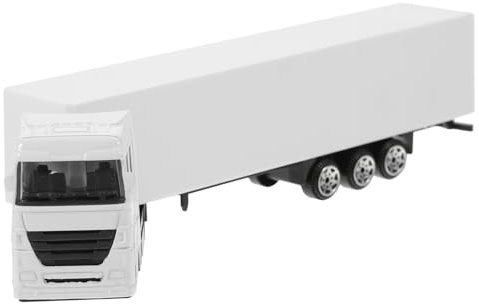 Garneck Mini LKW Modellauto Weiß – Reibungs- LKW Aus Legierung Dekoration Für Zuhause Und Büro Ideal Für Sammler