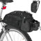 Aceshop Bike Rear Rack Bag, 8L Waterproof Bicycle Trunk Bag Cycle Pannier Pouch Cycle Saddle Storage Cycling Rear Seat Storage Multifunctional Rack Bicycle Pouch with Reflective Strip for Cycling