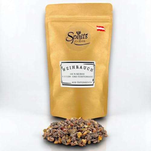 WEIHRAUCH mit Fichten & Kiefern Baumharz | 100% naturrein Räucherwerk Räucherharz Incense | Qualität aus Österreich (300g, Weihrauch)