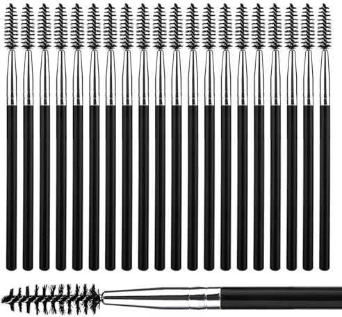 TIESOME 20 Stück Wimpernbürste, Augenbrauen Bürste Augenbrauenbürste Wimpern Bürste Wimpernkamm Mascara Stäbchen Spoolie Bürsten Multifunktionale Make Up Tools