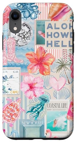 Coastal Collage Preppy Cute Aesthetic Beachy Blue Coquette Case for iPhone XR