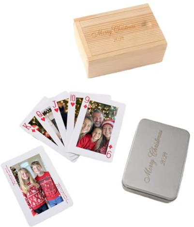 Deck mit personalisierten Spielkarten – einzigartige Fotoalbum-Alternative, verschiedene Designs für Geburtstagssouvenir-Partys, einzigartig für Hochzeit, Paare, Familie, individuelle Fotos Spielkarte