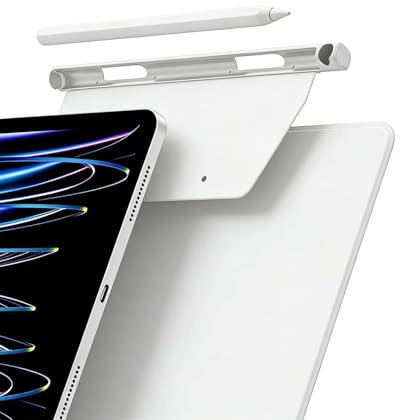 DAFNE Pencil Portalápices para Apple Pencil 2ª Generación Funda Compatible con Magic Keyboard, Smart Keyboard Folio y otras Funda Magnética, Soporte para Lápiz Stylus para iPad – Blanco