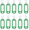 Wedo 262103404 Porte-clés plastique (avec crochets en S, étiquettes interchangeables) Lot de 10, Vert