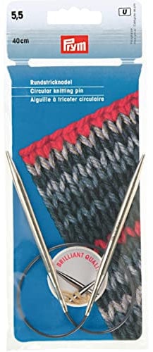 Prym 212170 Rundstricknadeln MS 40 cm 5,50 mm silberfarbig