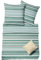 fleuresse Mako-Satin Bettwäsche modern Life 102886, walnuss, Streifen und andere Muster in beige, weiß und türkis, 135 x 200/80 x 80 cm