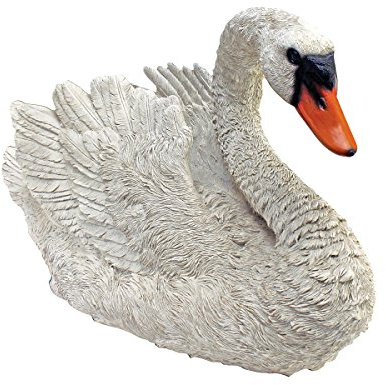 Design Toscano Weißer Schwan, Figur, 47 x 19 x 28 cm