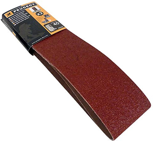 Peugeot 805406 Jeu de 2 Bandes pour combiné Energysand 100B/200ASP 915 x 100 mm Grain à 40