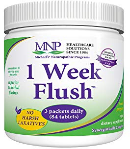 Michael's Naturopathic Programs 1 Week Flush - 84 Vegetarian Tablets - Nutritional Support for Colon Cleansing, Blood Detoxing, Liver Cleansing & Fat Metabolizing - Gluten Free - 7 Servings