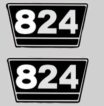 IHC Aufkleber International 2x Typenaufkleber 824 ca. 15x7cm Logo Emblem Sticker Label